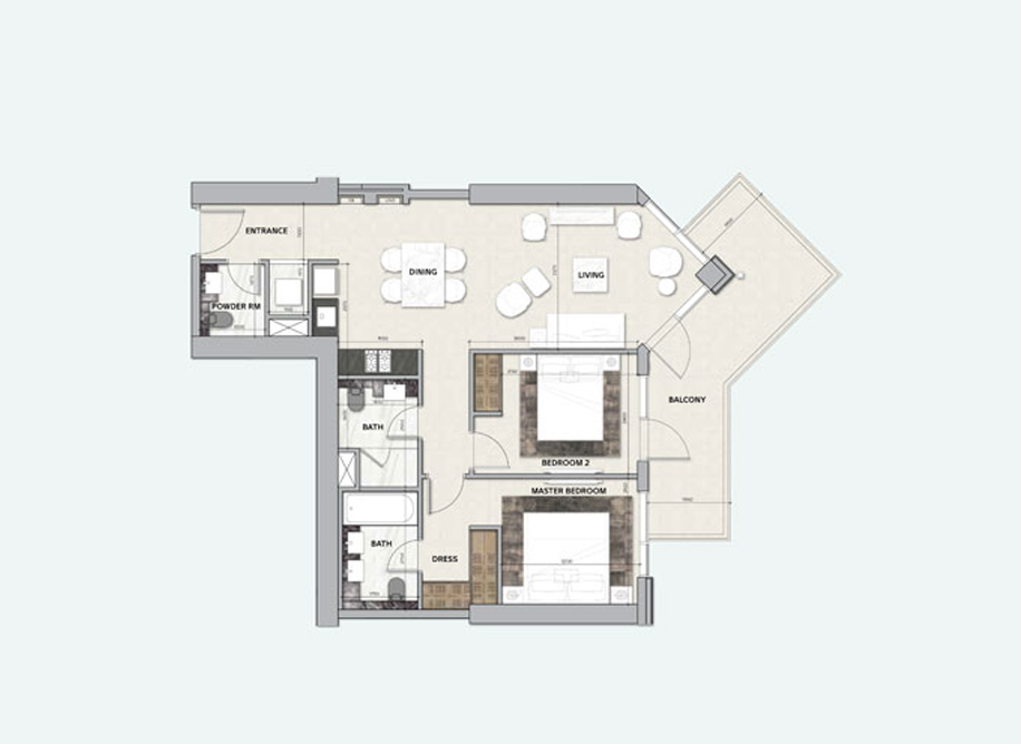 Interior Designs for Compact City Properties | AllProperties - Urban Oasis Penthouse Apartment Interior Design