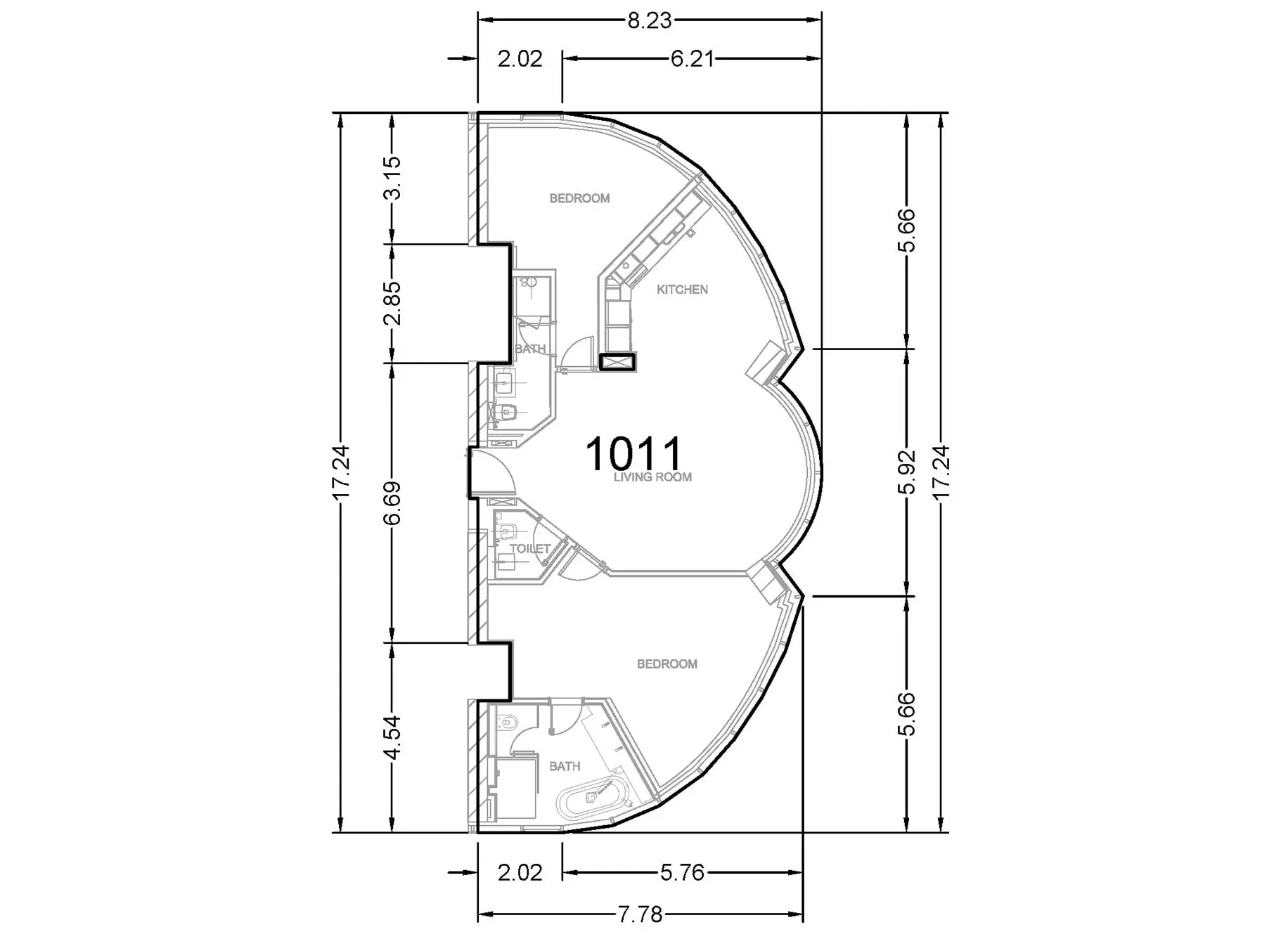 2 bedrooms