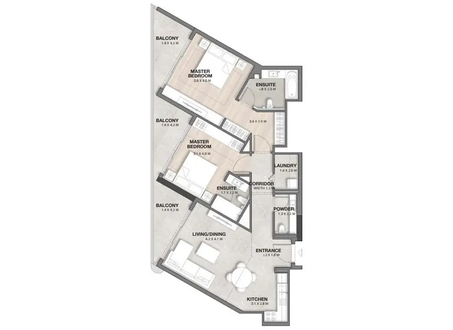 2 bedroom