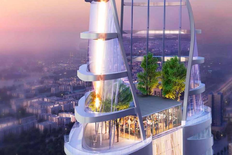 Rooftop landscaped garden