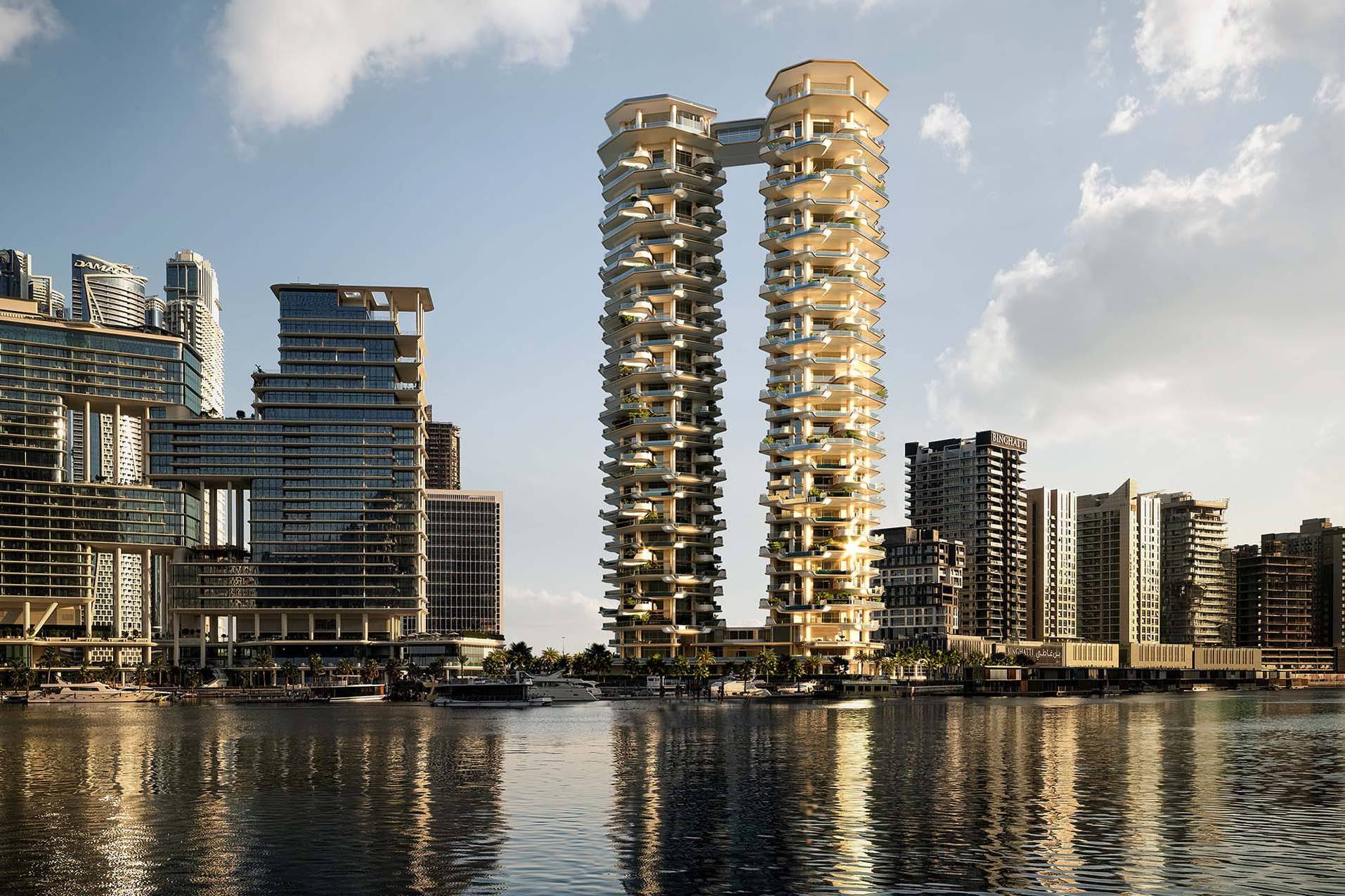 Illustration of Luxury Apartment Complexes