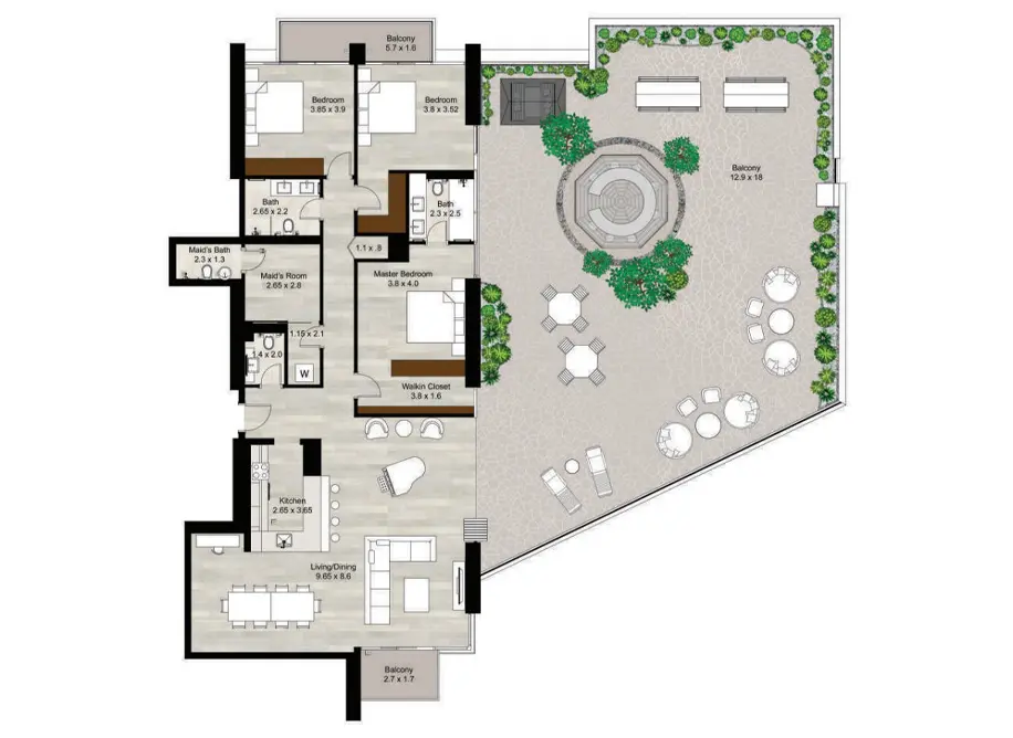 3 bedroom apartment