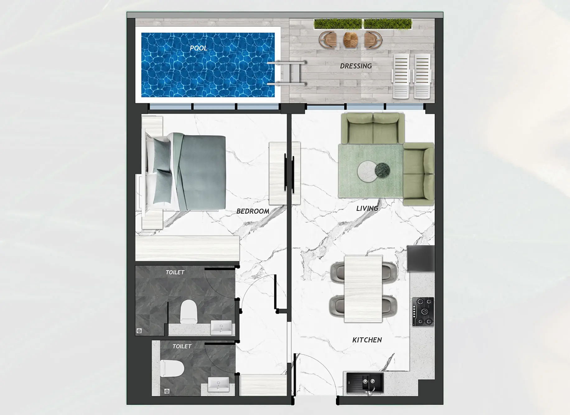 1 bedroom