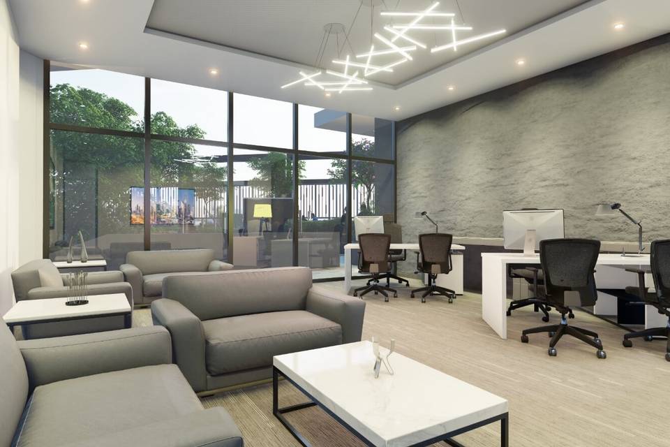 Co-working space and business center